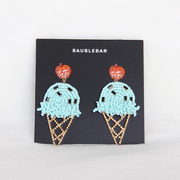 ✨HP✨ BaubleBar Mint Ice Cream Cone Earrings - Picture 5 of 6